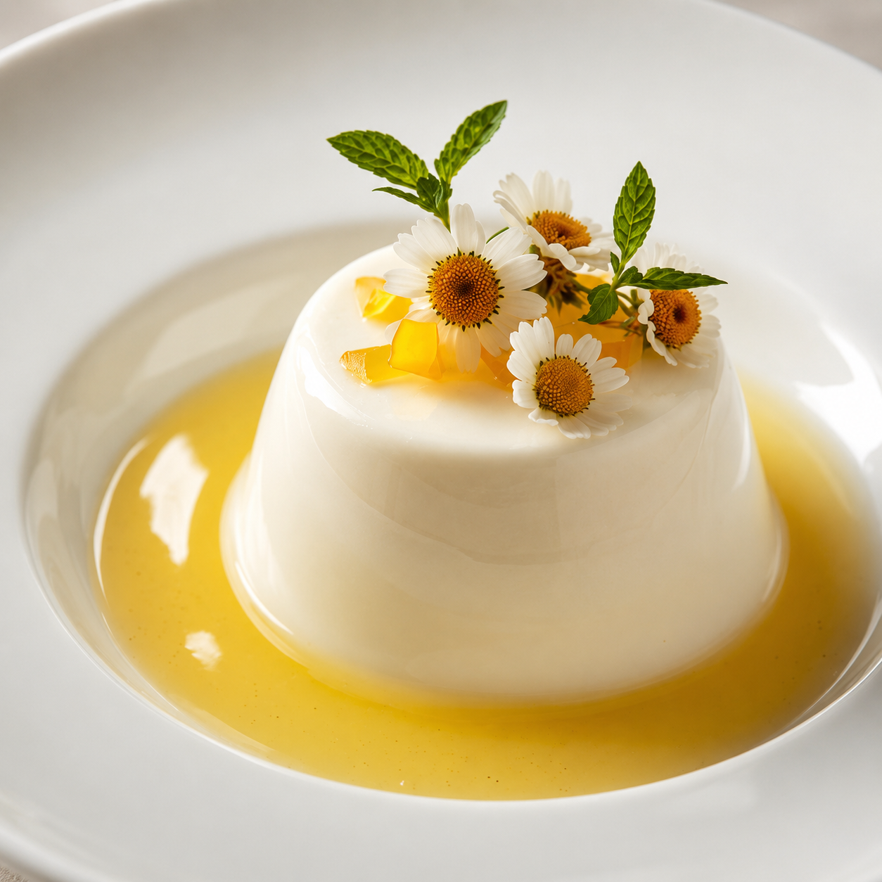 Kamillás panna cotta