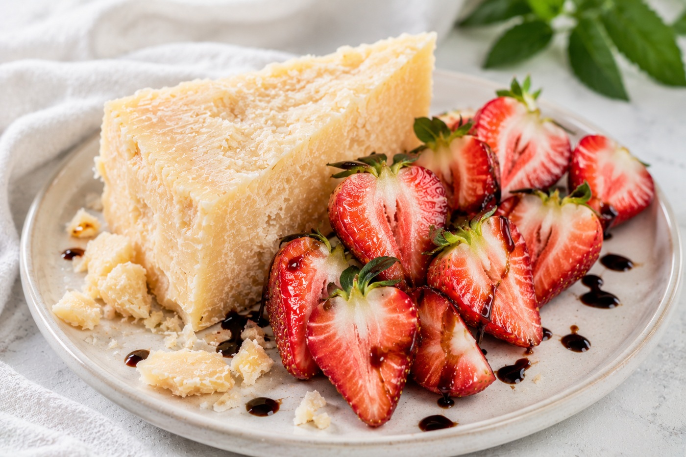 Parmigiano Reggiano és eper