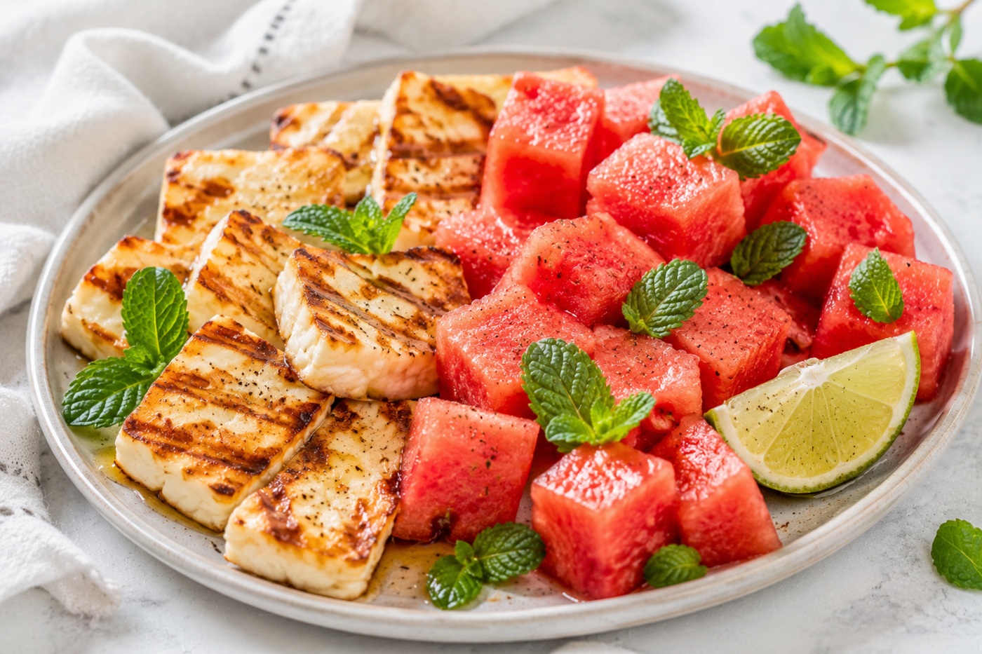 Halloumi és görögdinnye