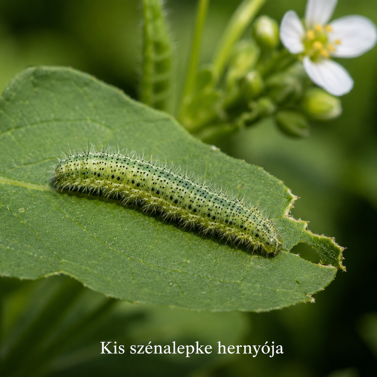 Kis szénalepke hernyója