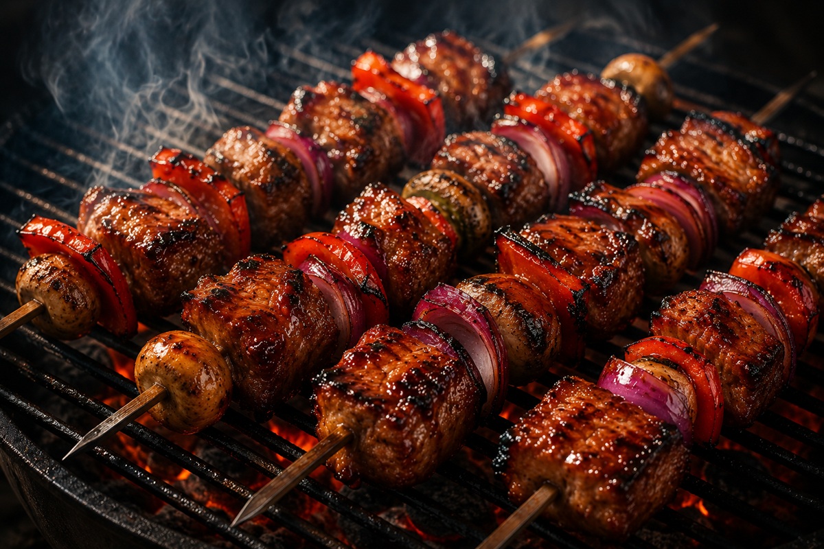 BBQ sertésnyárs